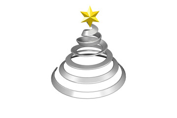 Digital png illustration of christmas tree symbol on transparent background