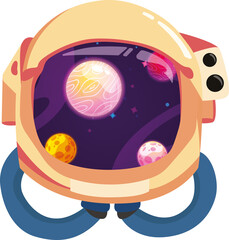 Digital png illustration of helmet of astronaut on transparent background