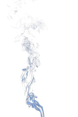 Digital png illustration of blue smoke rising on transparent background