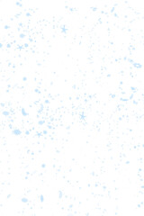 Digital png illustration of blue stars and snowflakes repeated on transparent background
