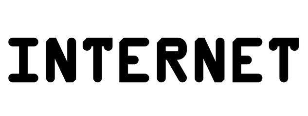 Digital png illustration of internet text on transparent background