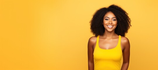 Young sexy black woman smile happy face portrait