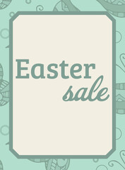 Digital png illustration of easter sale text on transparent background