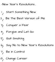 Digital png illustration of new year's resolutions text on transparent background