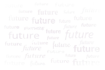 Digital png illustration of repeated future text on transparent background