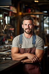 Portrait of a plumber, small business owner