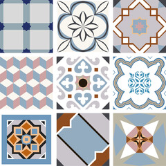 Tiles and wall decoration seamless pattern designs