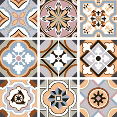 Tiles and wall decoration seamless pattern designs