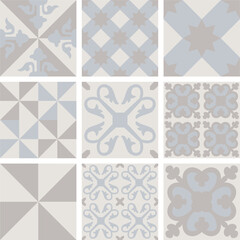 Tiles and wall decoration seamless pattern designs