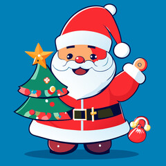 Santa Claus and the Festive Christmas Tree.