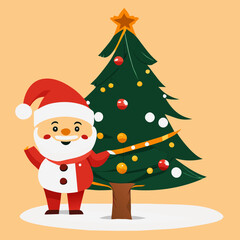 Santa Claus and the Festive Christmas Tree.