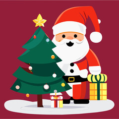 Santa Claus and the Festive Christmas Tree.