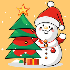 Santa Claus and the Festive Christmas Tree.