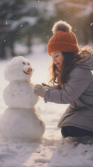 Cheerful Frosty Playtime: Crafting Winter Memories, Generative AI