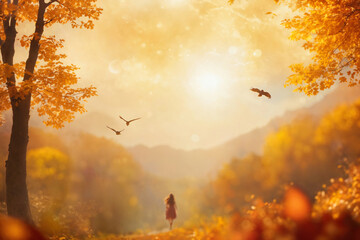 Obraz na płótnie Canvas Golden Autumn Scenery