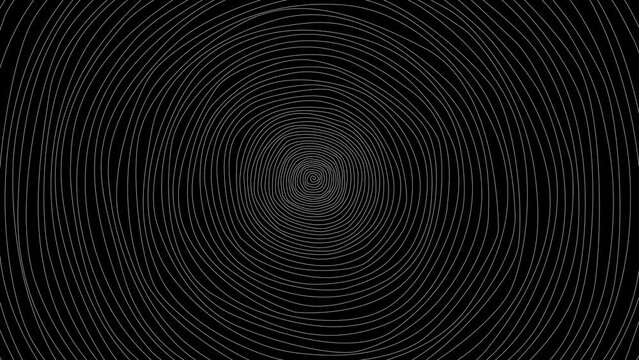 spiral cyclic animation plate white stripes. 2d loop motion