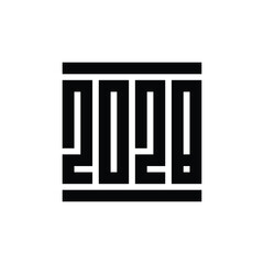 2028 text logo design, happy new year vector illustration