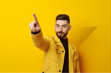 man pointing