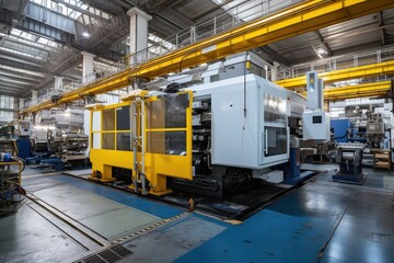 Naklejka premium Machine tools at work in a modern factory