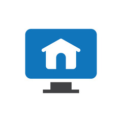 Online real estate services vector icon