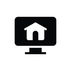 Online real estate services vector icon