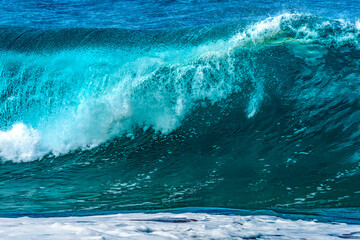 Colorful Large Wave Waimea Bay North Shore Oahu Hawaii