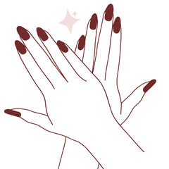 hand with red manicure