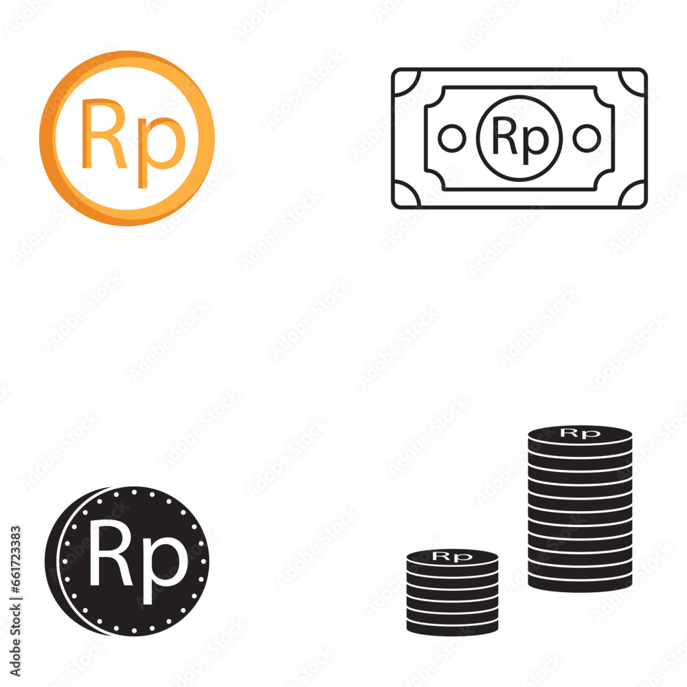 Wall mural rupiah money icon vector