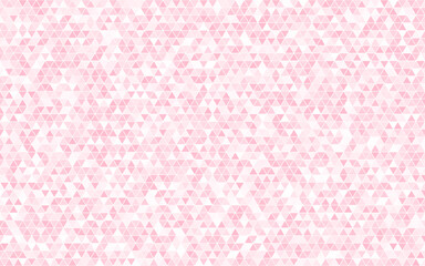 Geometric vector pattern with pink triangles. Geometric modern ornament. Seamless abstract background. Shiny colorful geometric celebration background