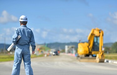 バイパス工事の現場監督