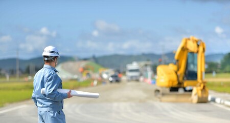 バイパス工事の現場監督