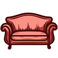 sofa illustration, generative AI