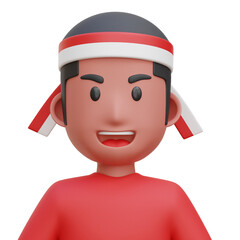 Man With Bandana 3D Icon Illustrations