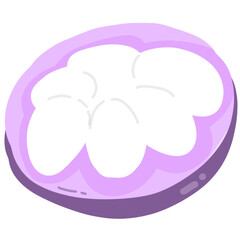 clipart of a minimal mangosteen 