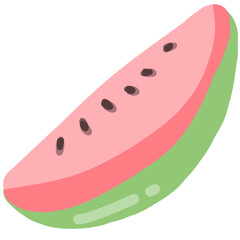 clipart of a minimal watermelon 
