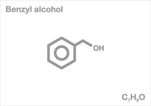 Benzyl alcohol. Simplified structural formula.