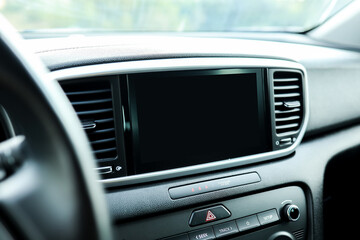 Blank isolated screen on car display