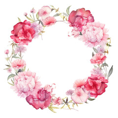 Beautiful Blooming Flower Round Frame