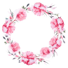 Beautiful Blooming Flower Round Frame
