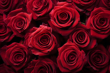 Naklejka premium fresh dark red roses close up texture background