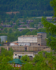 Fototapeta premium view of the city of town umbria country