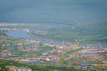 aerial view of the city