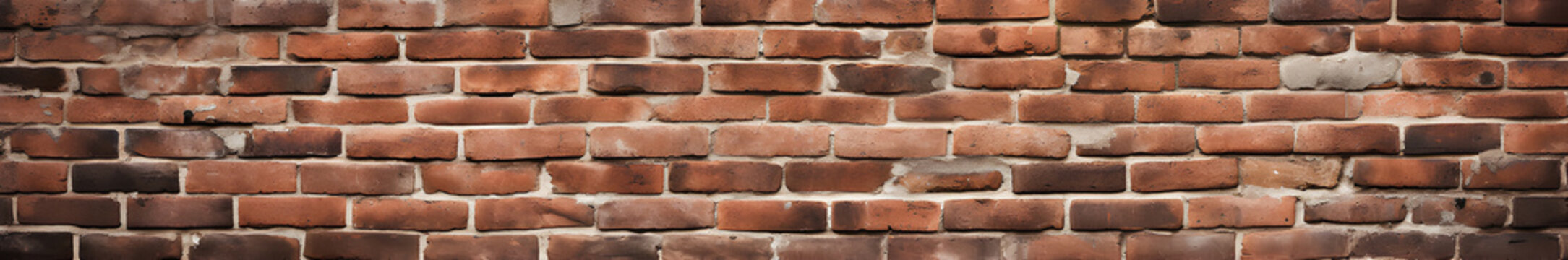 Wide, textured brick wall in a 6:1 ratio