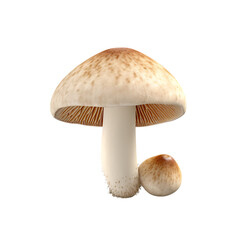 Mushroom Vegetable Ingredient isolated on transparent or white background, PNG