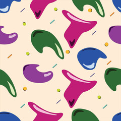 Seamless Pattern various kinds of shapes abstract colorful 