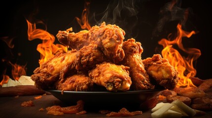 Delicious Fried Chicken Food Photography
