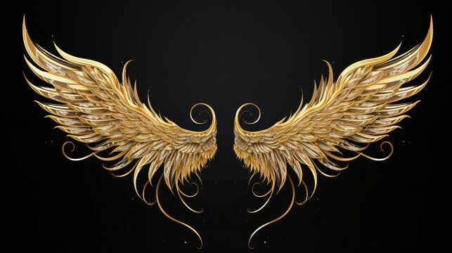 Angel design elements wings