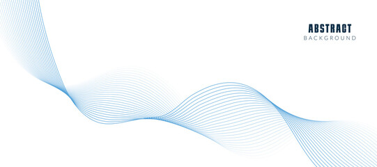 Modern vector background with blue wavy lines.
