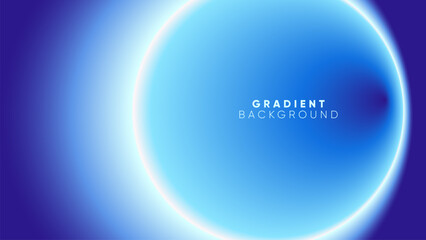 Blue Neon Glow Banner Background. Dynamic Laser Radial Beam in Futuristic Space Design. Horizontal Header for Corporate Presentation and Technology Announcement. Trendy Vector Illustration Concept.	