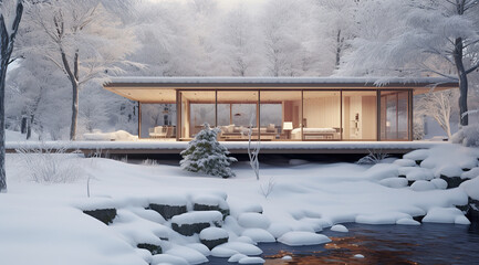 Cozy House in the Snow